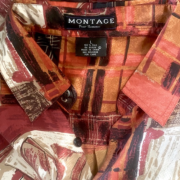 Montage Designer Silk Button Up | Large | new without tags - Picture 3 of 4